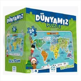 Dünyamız Eğitici Puzzle - 24 Parça Yer Puzzle