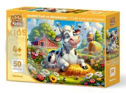 Art Çocuk Sevimli İnek Ve Arkadaşları 50 Parça Puzzle