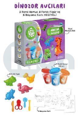 Dinozor Avcıları Oyun Hamuru Seti (17 Parça - 352 Gr)