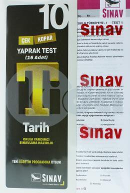 Sınav 10.Sınıf Tarih Yaprak Test (24 Test)