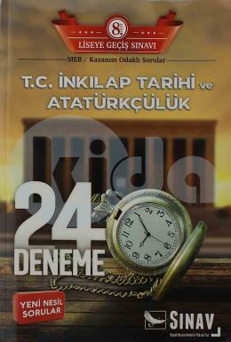 Sınav 8. Sınıf LGS T.C. İnkılap Tarihi ve Atatürkçülük 24 Deneme