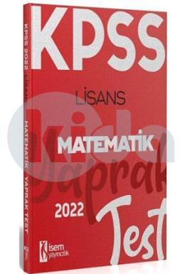 İsem 2022 KPSS Matematik Yaprak Test (İADESİZ)