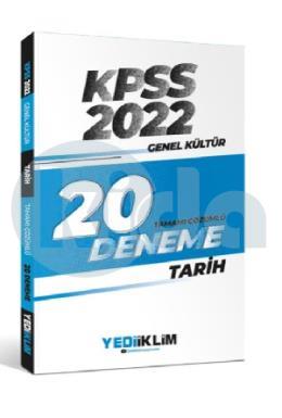 Yediiklim 2022 KPSS Genel Kültür Tarih Tamamı Çözümlü 20 Deneme Sınavı (İADESİZ)
