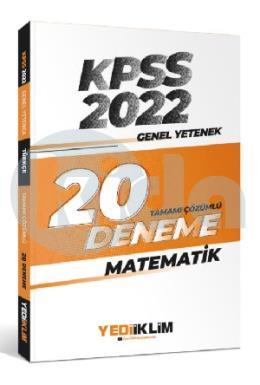 Yediiklim 2022 KPSS Genel Yetenek Matematik Tamamı Çözümlü 20 Deneme Sınavı (İADESİZ)