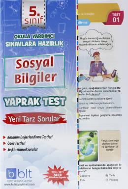 Bulut 5.Sınıf Sosyal Bilgiler Yaprak Test