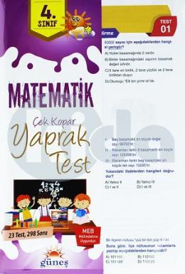 Güneş 4. Sınıf Matematik Yaprak Test (İadesiz)