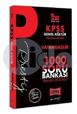 Yargı 2022 KPSS Genel Kültür Vatandaşlık Prestij Seri Tamamı Çözümlü 1000 Soru Bankası (İADESİZ)