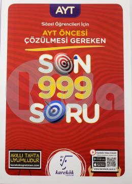 Karekök AYT Öncesi Çözülmesi Gereken Son 999 Soru Sözel Öğrencileri İçin