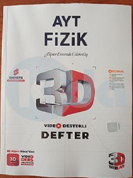 3D Yayınları AYT Fizik Video Destekli Defter