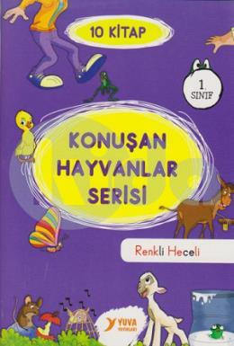 1. Sınıf Konuşan Hayvanlar Serisi Renkli Heceli 10 Kitap